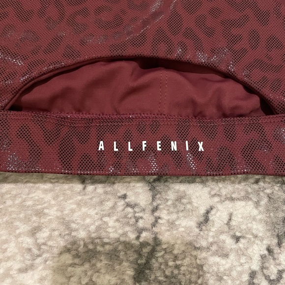 All Fenix Leopard Sports Bra in burgundy - Picture 4 of 4